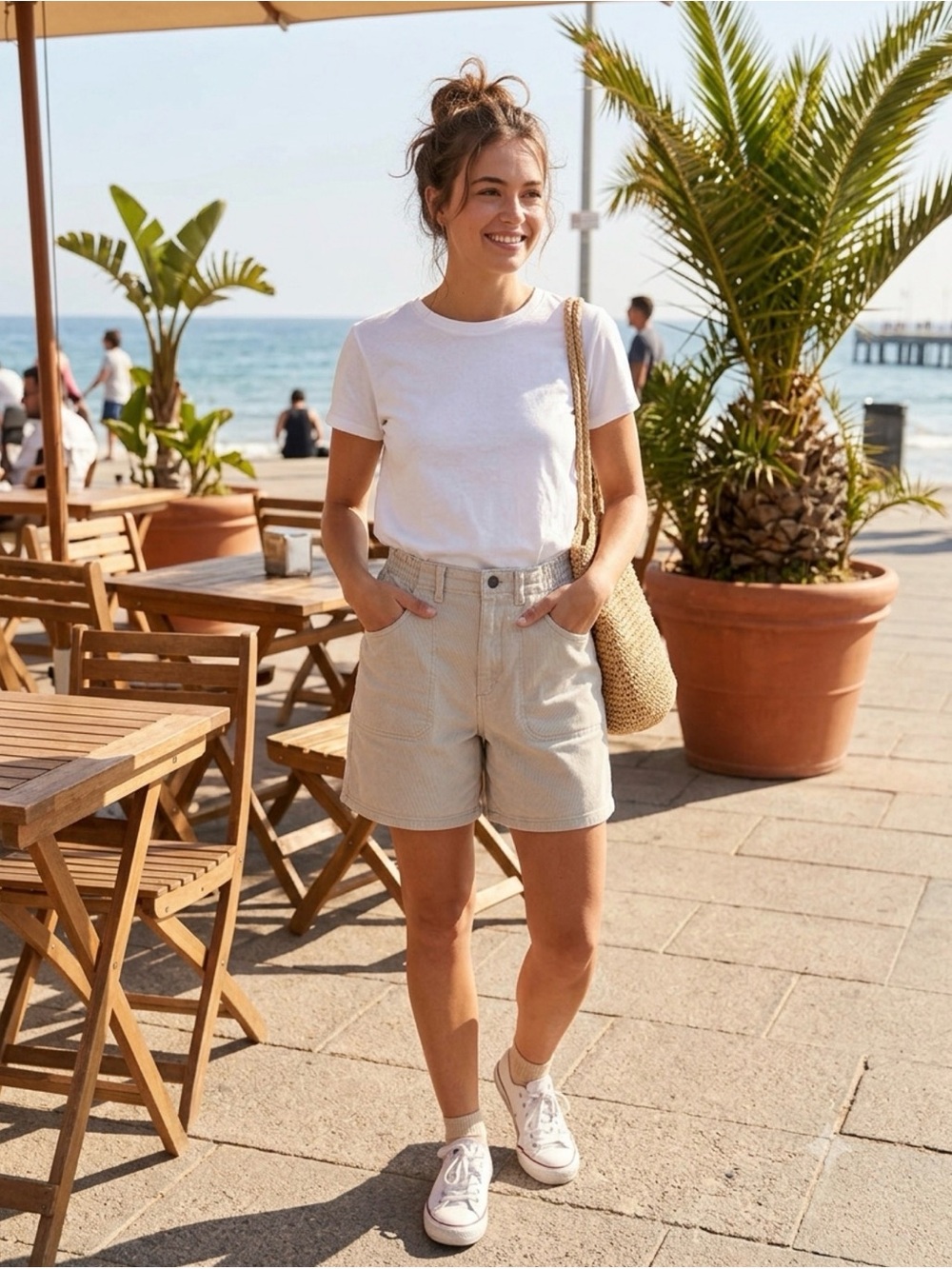 LEE | Vintage High-Rise Cotton Blend Shorts